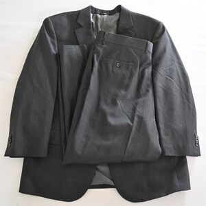 Pronto Uomo 44S 38x29 Gray Stripe 100% Wool Mens Jacket Pants Suit‎